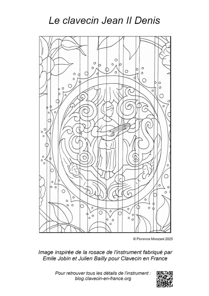 coloriage clavecin rosace denis